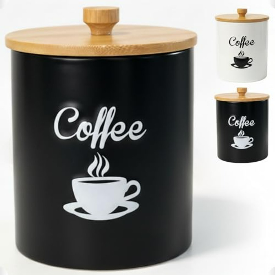 Coffee X - Ceramic Coffee Canister - 12 oz