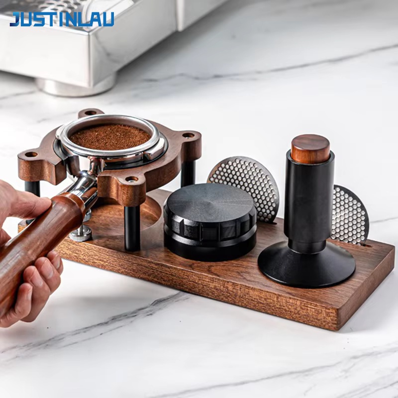 Coffee Equipment Holder - JUSTINLAU 51/53/54/58mm Wood Coffee Tamper Mat