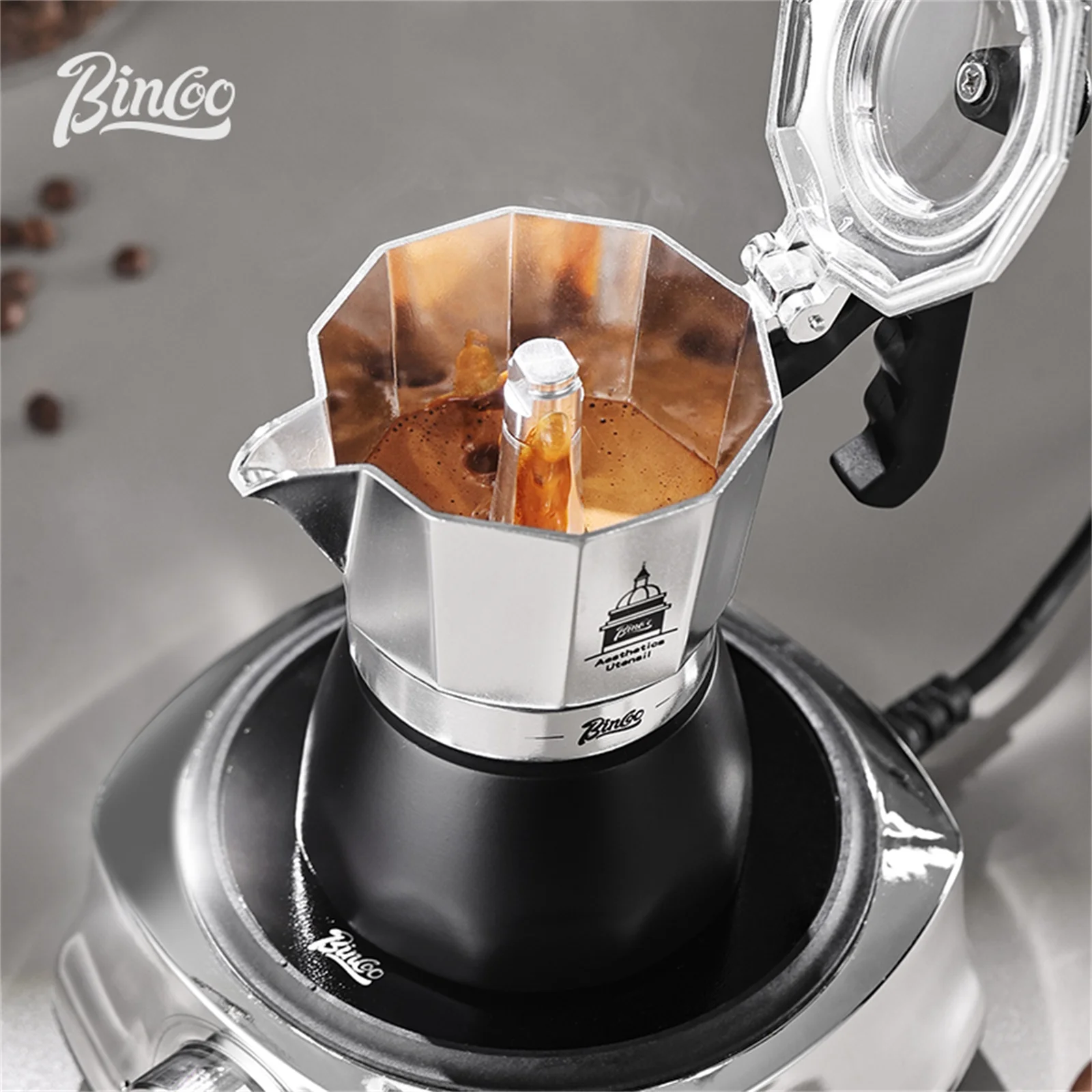 BINCOO Double Valve Moka Pot，E – обзор и цена Coffee Equipment Wholesale