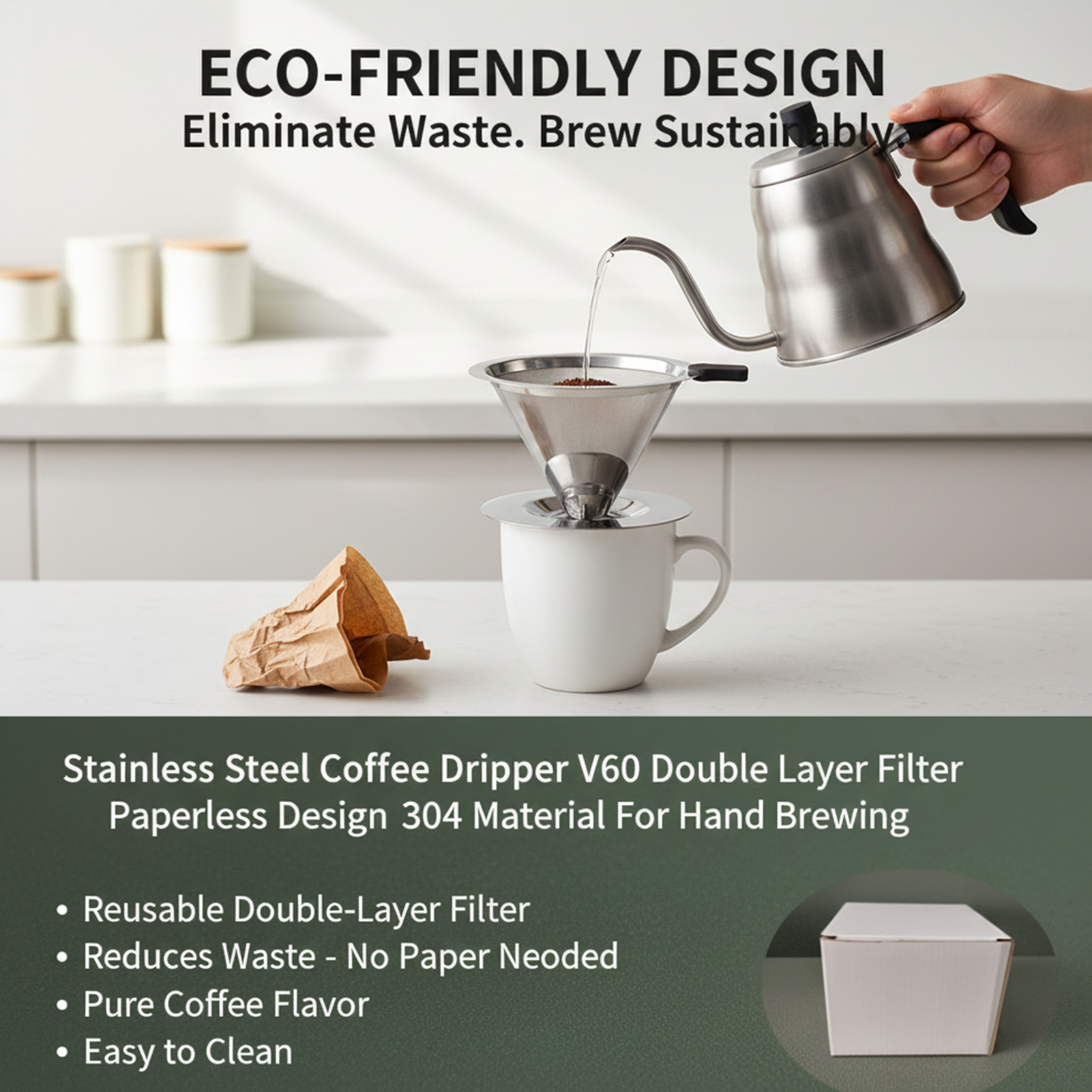 V60 Stainless Steel Coffee Fil – обзор и цена Coffee Equipment V60