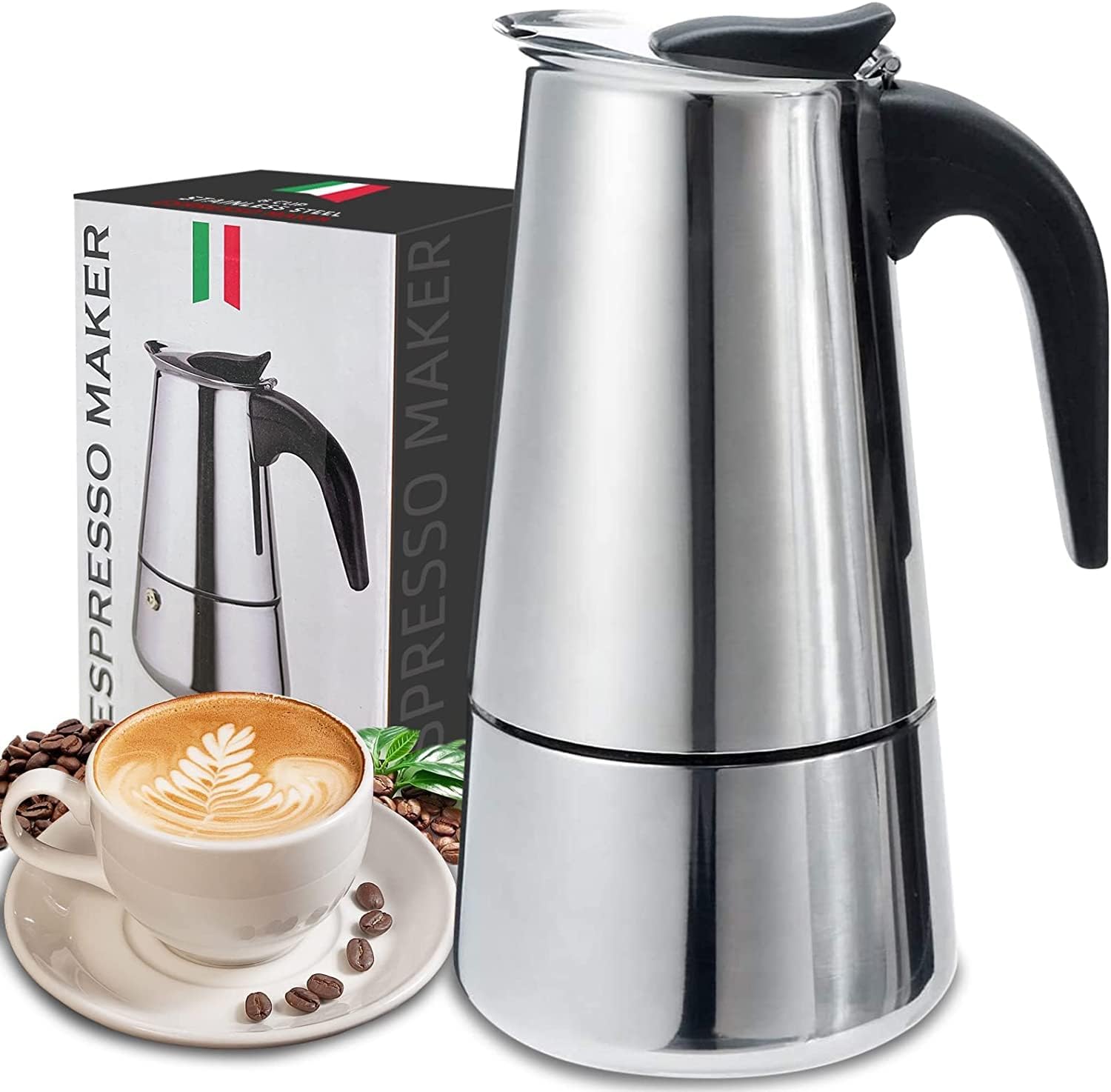 4/6/9 Cups Moka Pot Caffe Mach – обзор и цена Coffee Equipment Wholesale
