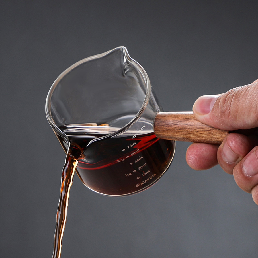 50-250ml Wood Handle Glass Esp – обзор и цена Coffee Shop Equipment